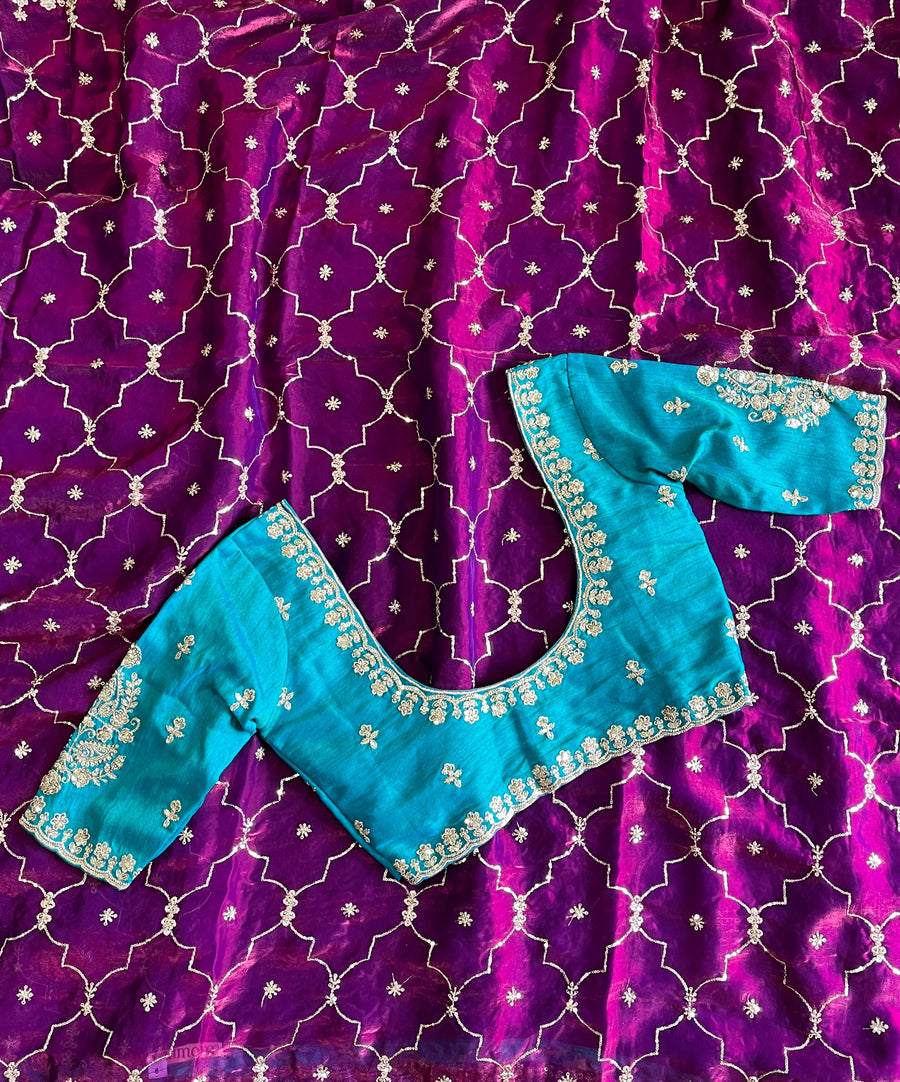 premium space silk saree