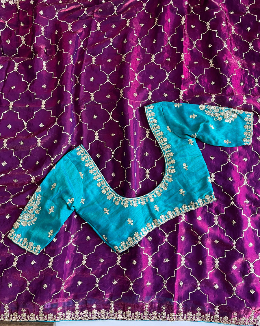 premium space silk saree