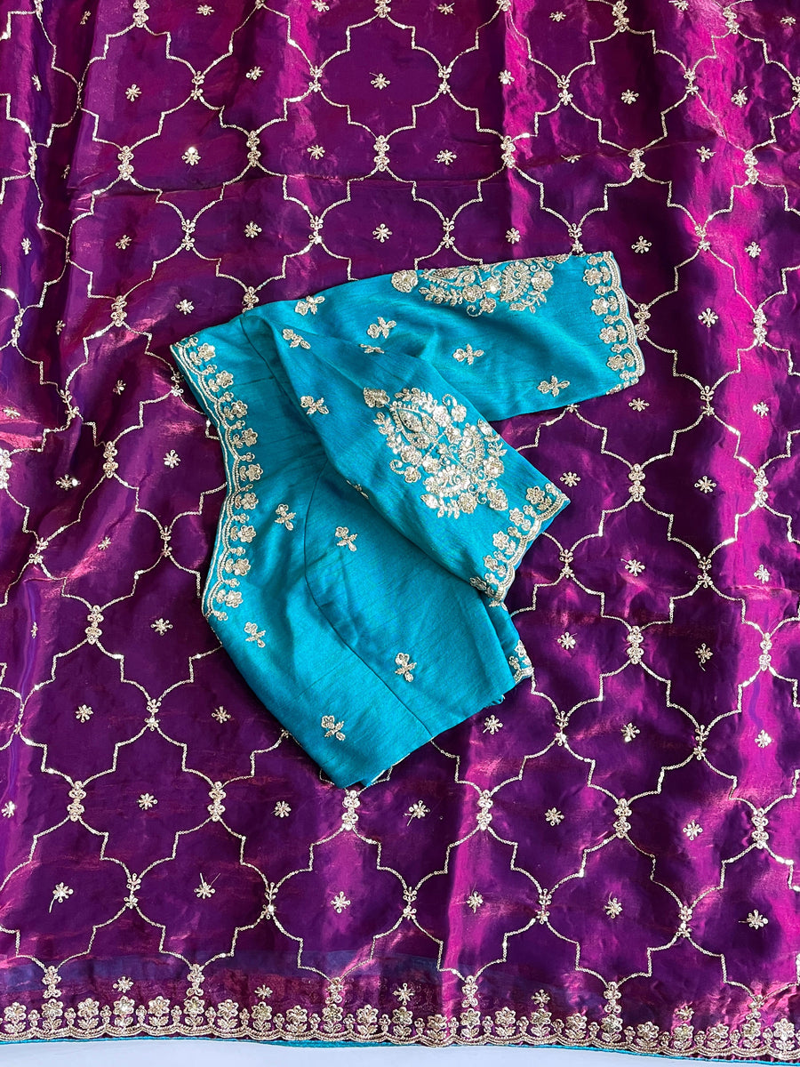premium space silk saree