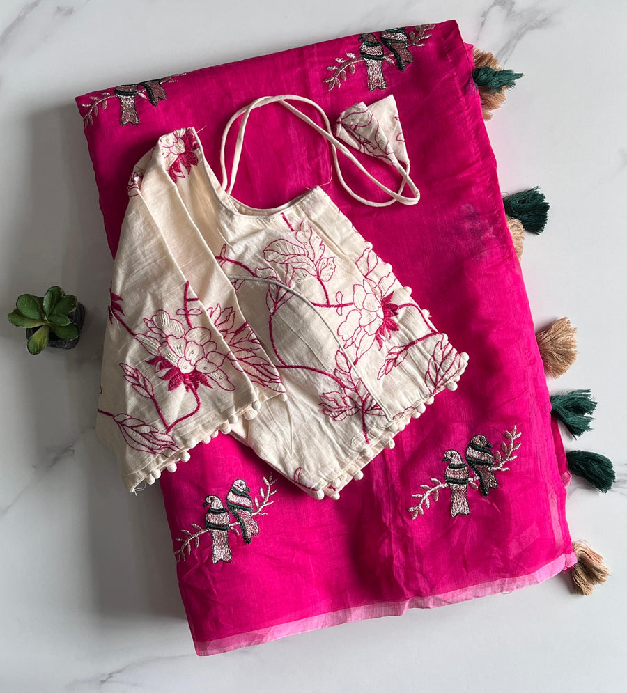 premium Chanderi saree