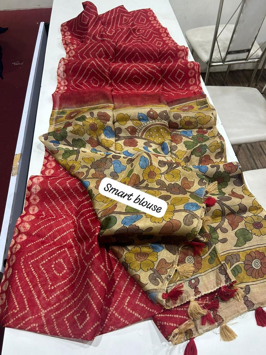 stunning linen saree
