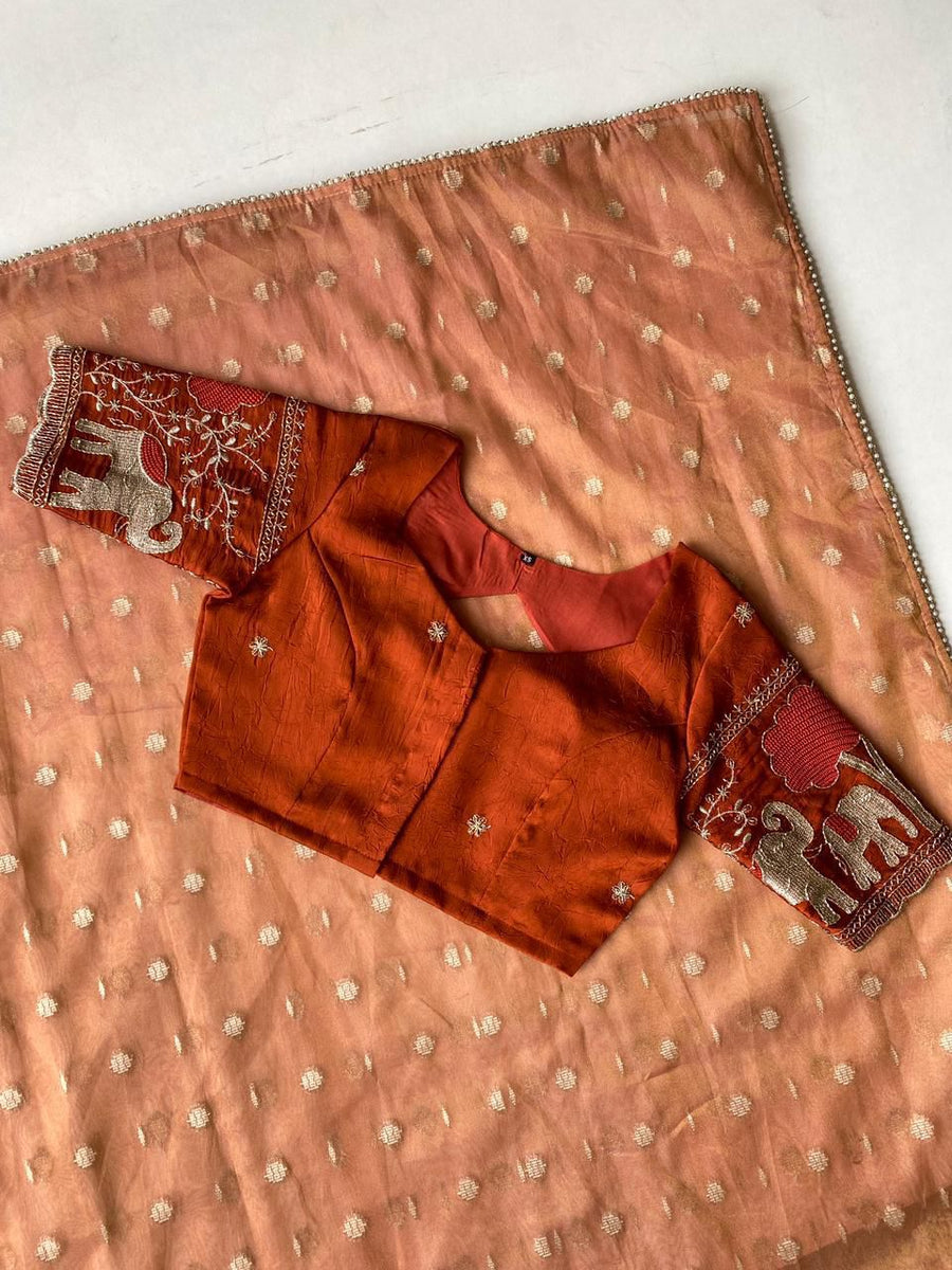 pure soft tissue organza saree