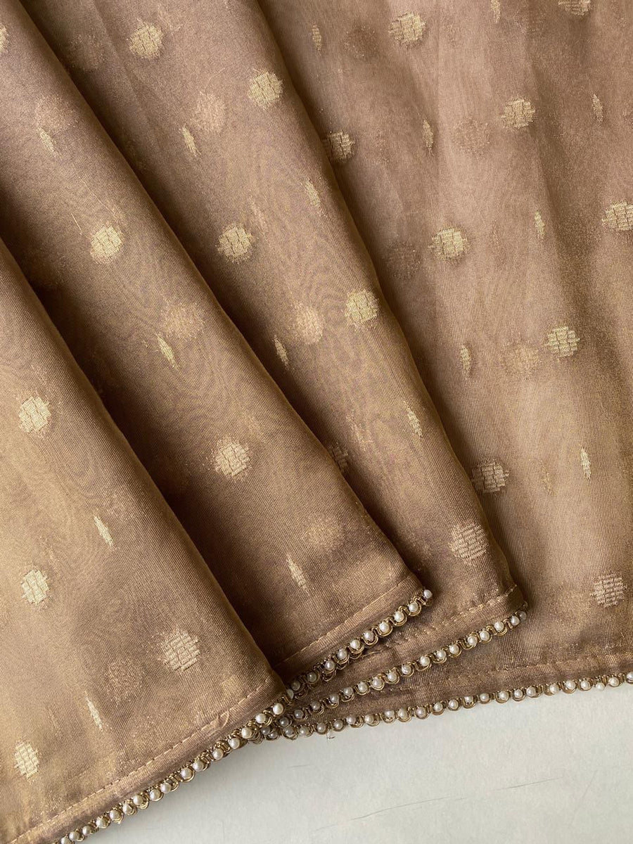 pure soft tissue organza saree