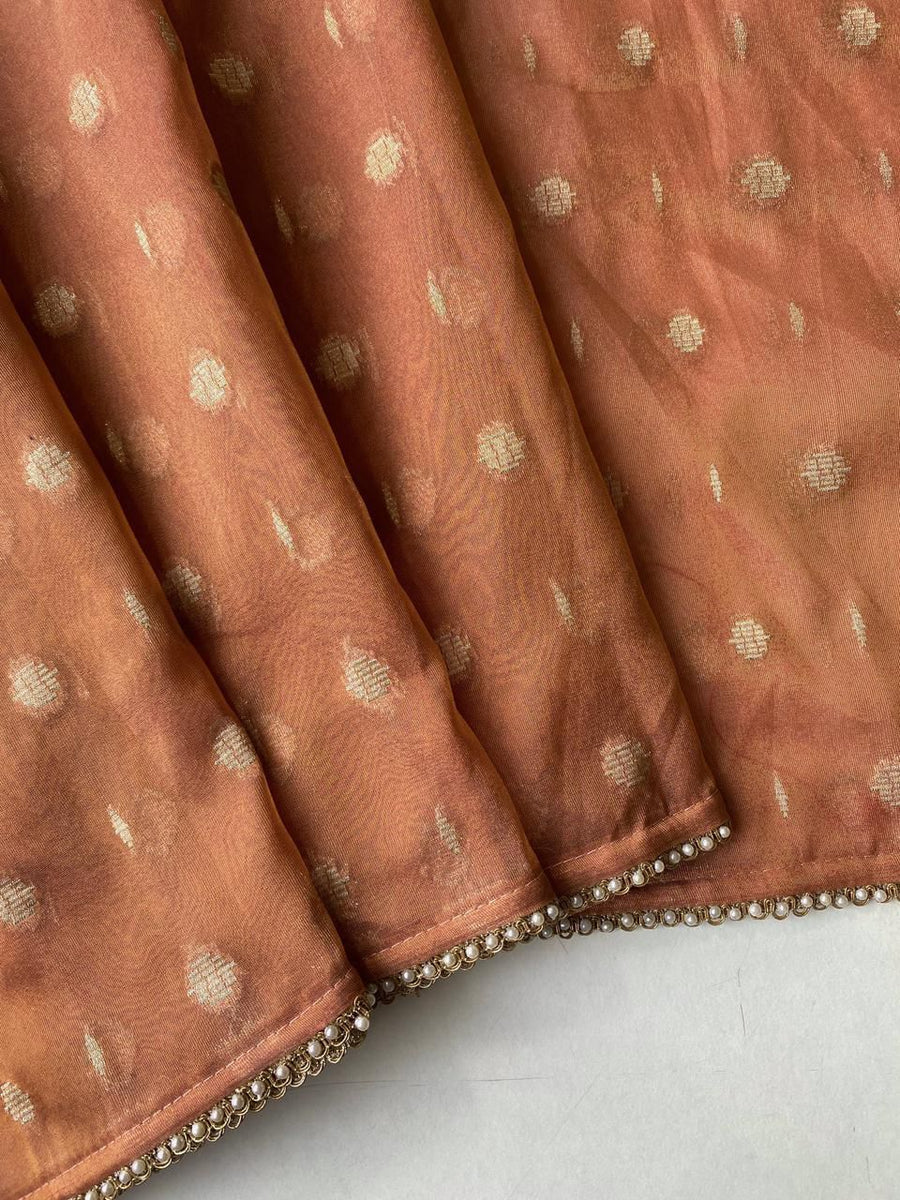 pure soft tissue organza saree