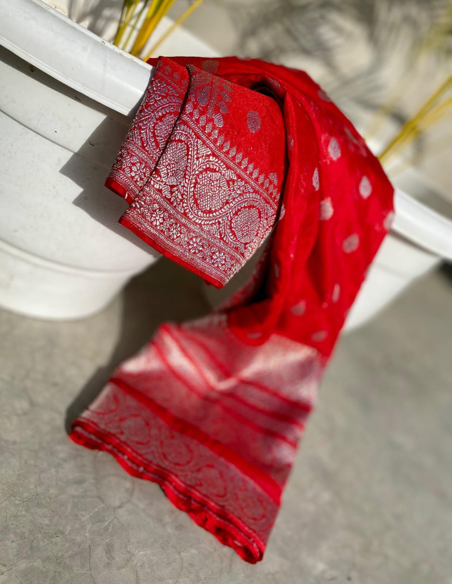 Banarsi semi-Katan silk saree