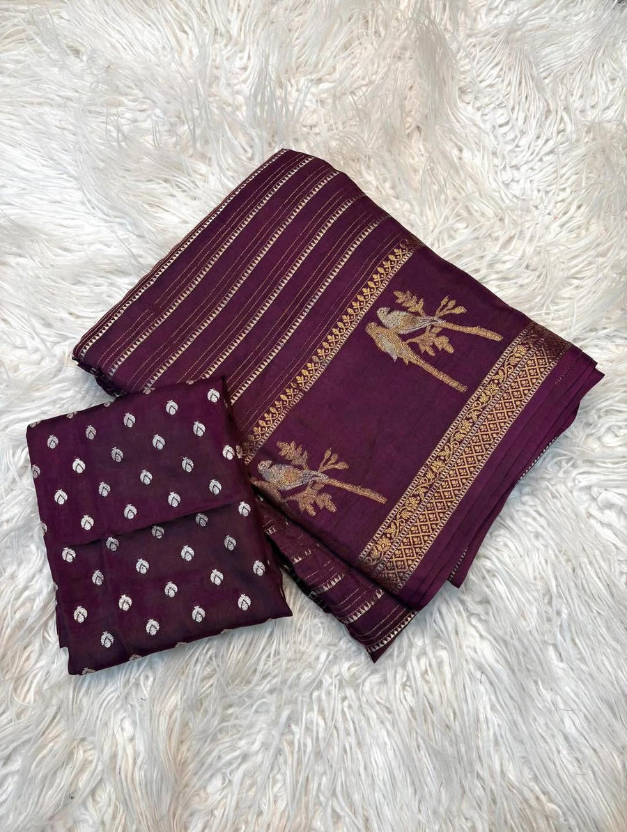 pure viscose Russian dola saree