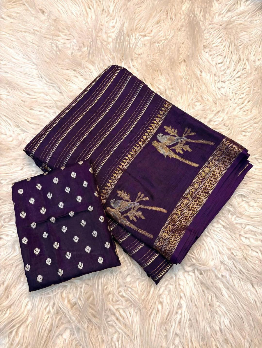 pure viscose Russian dola saree