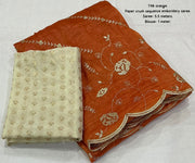 soft paper crush saree