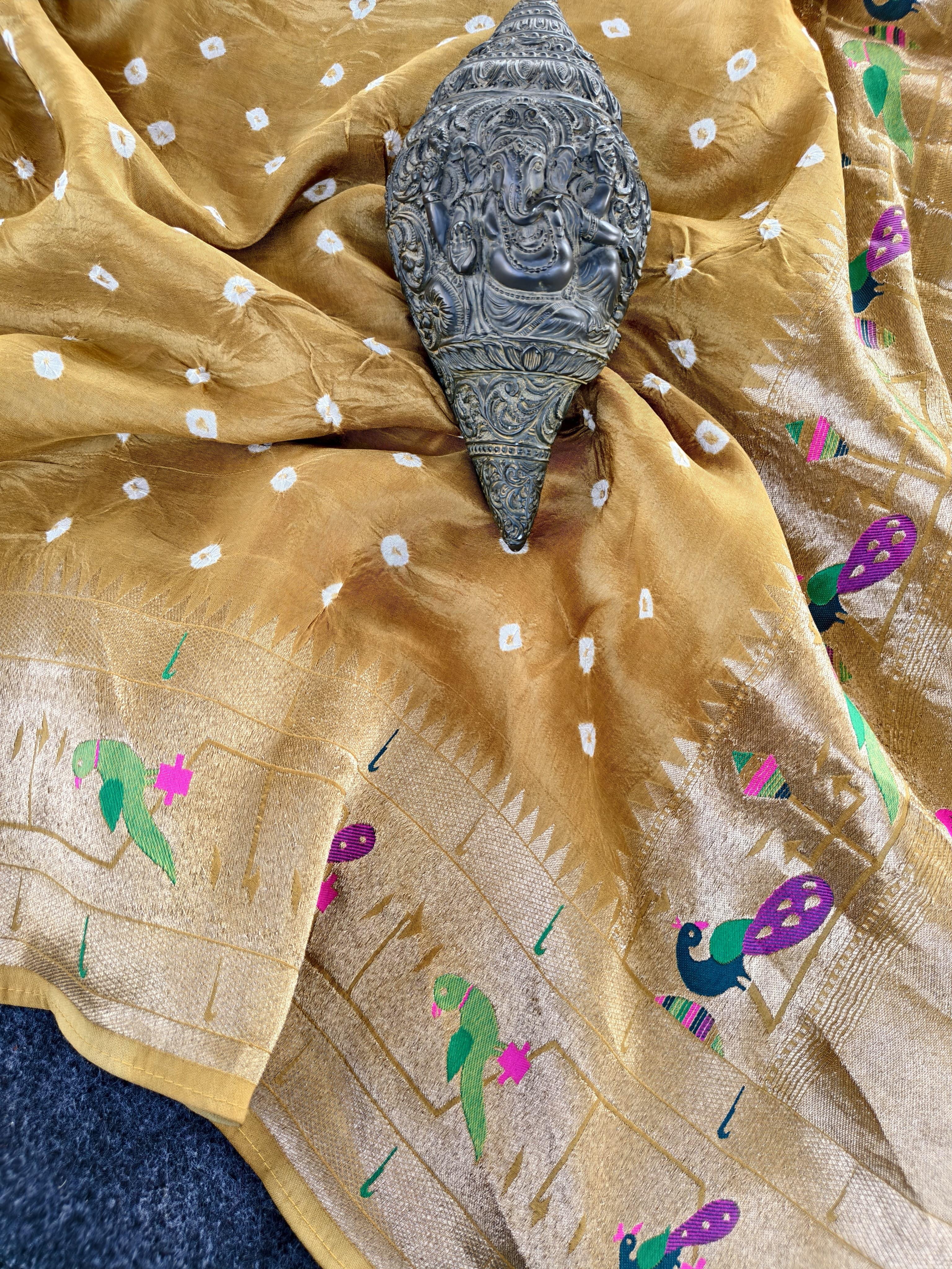 Pure viscose bandhani sarees