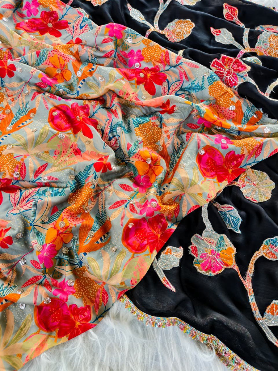 Pure Georgette saree