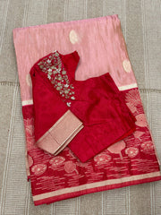 pure tissue georgette silk saree