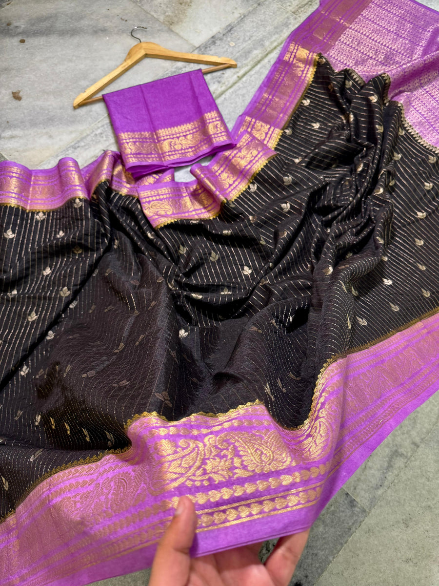 Semi Chiniya Silk Saree