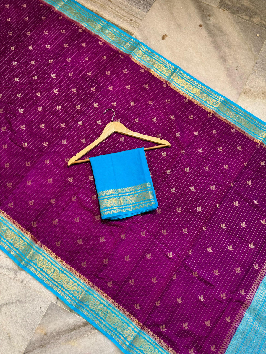 Semi Chiniya Silk Saree