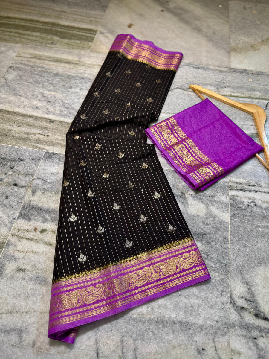 Semi Chiniya Silk Saree