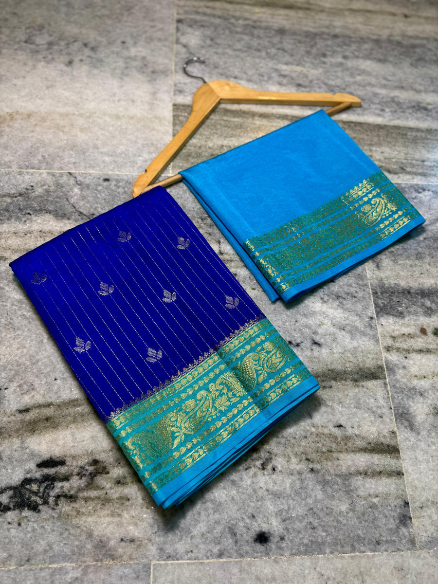 Semi Chiniya Silk Saree