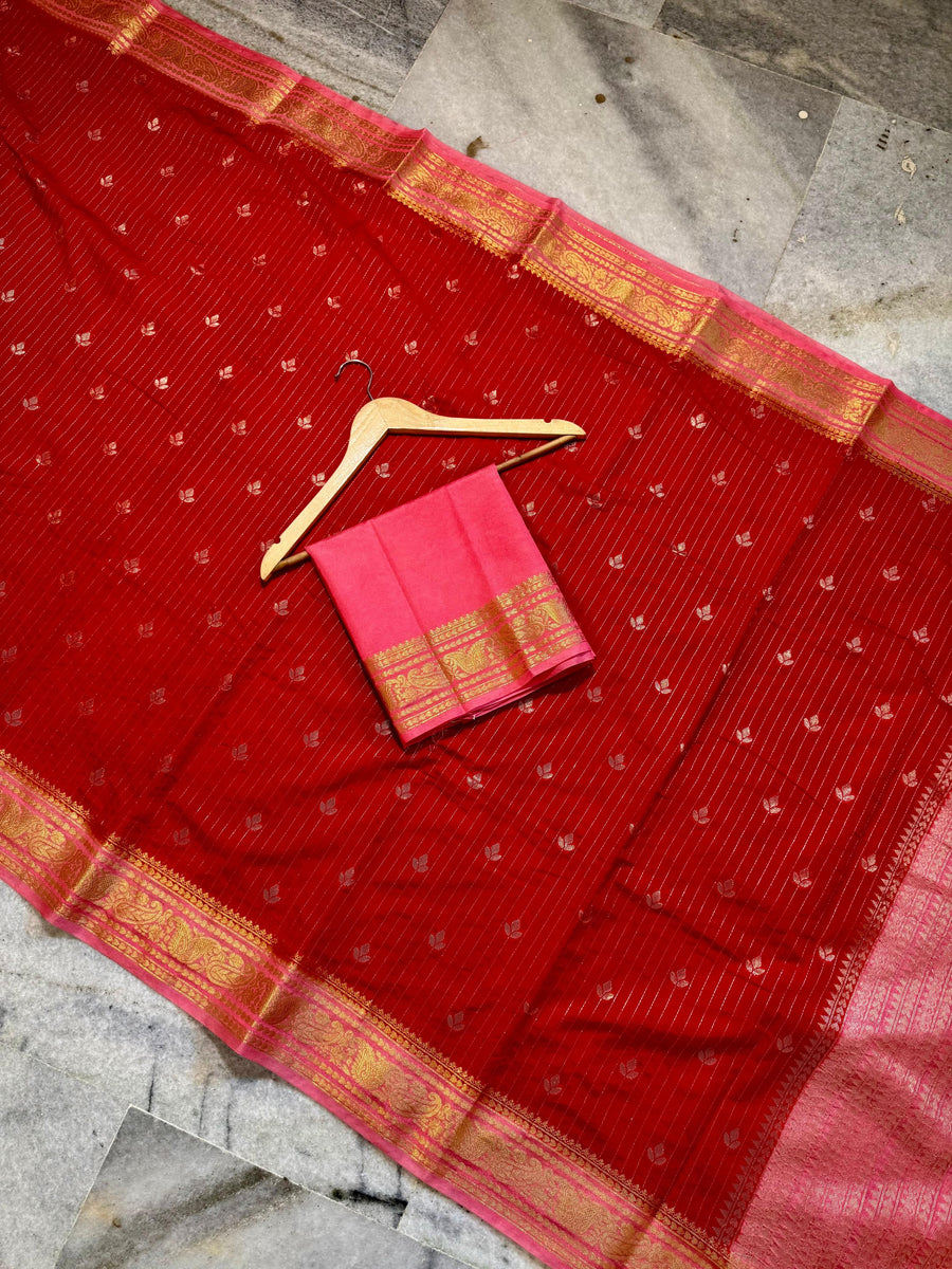 Semi Chiniya Silk Saree