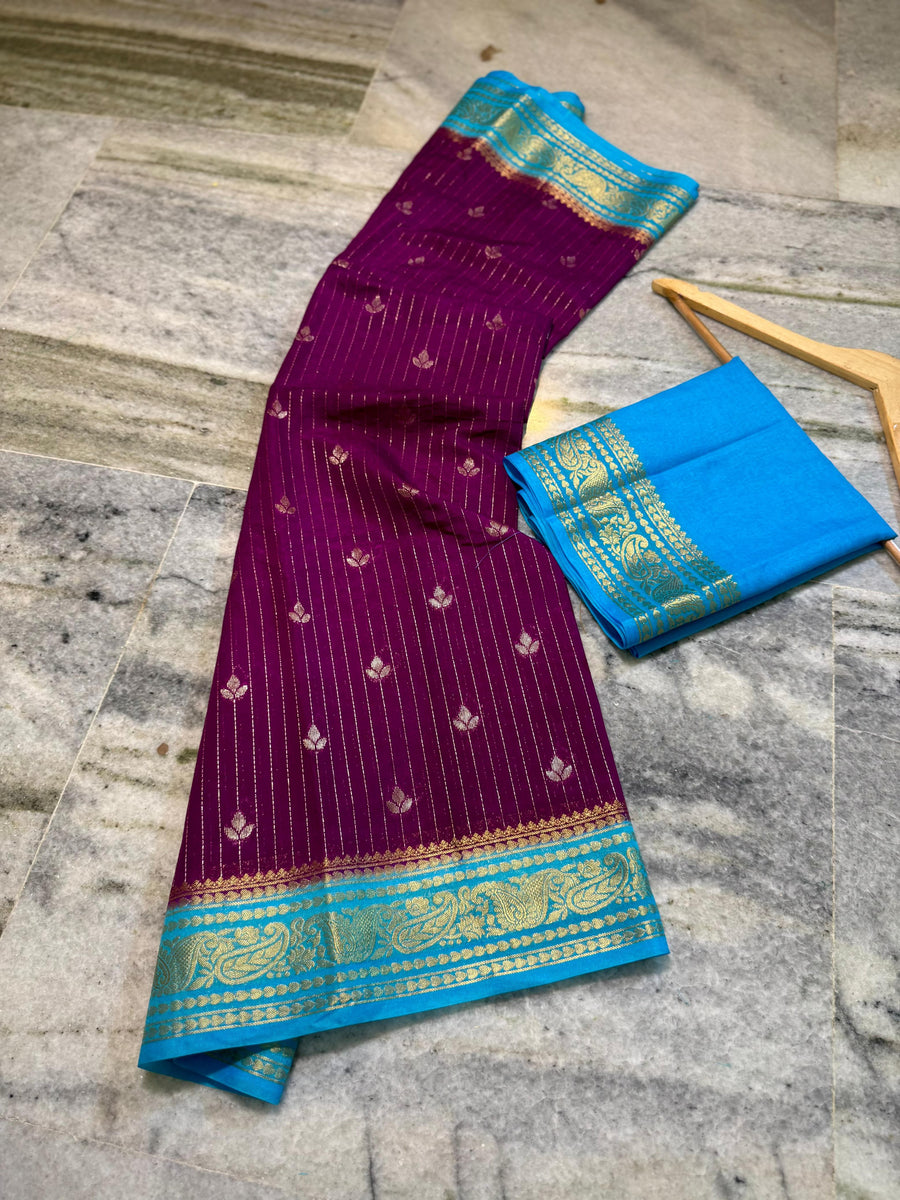 Semi Chiniya Silk Saree
