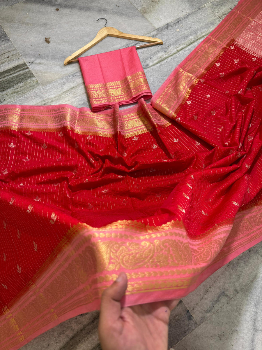 Semi Chiniya Silk Saree