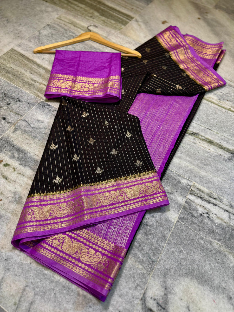 Semi Chiniya Silk Saree