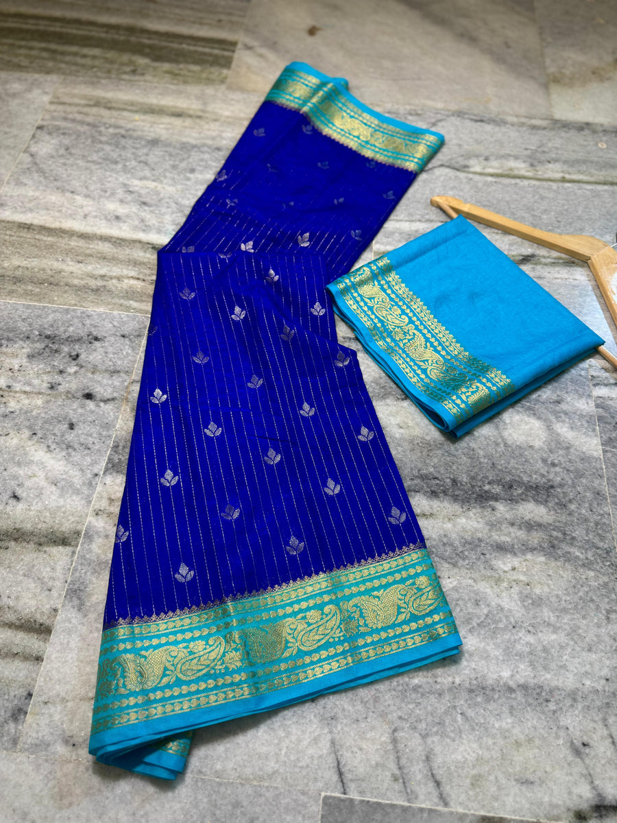 Semi Chiniya Silk Saree