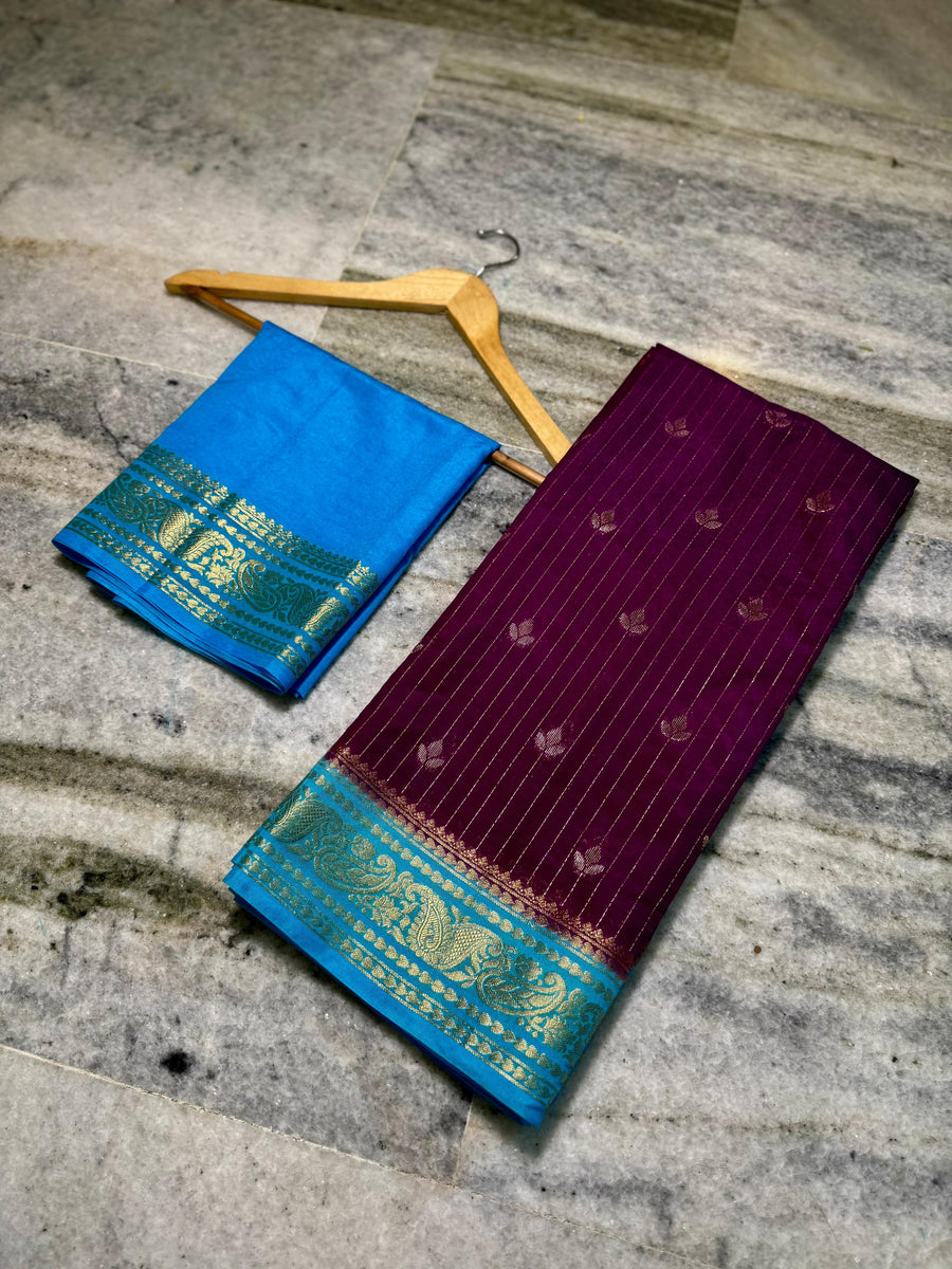 Semi Chiniya Silk Saree