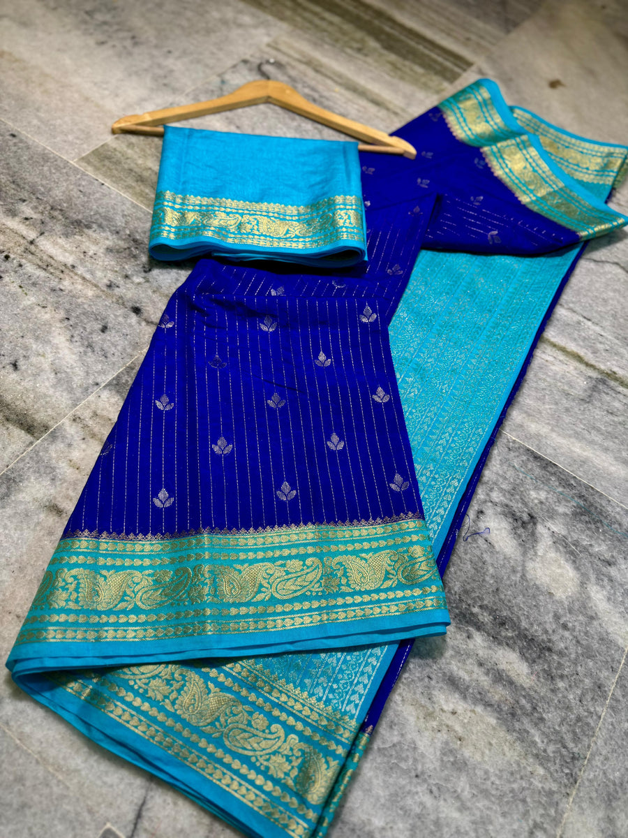Semi Chiniya Silk Saree