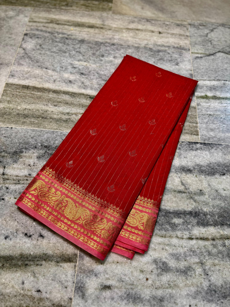 Semi Chiniya Silk Saree
