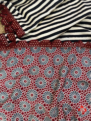 Ajrakh printed saree