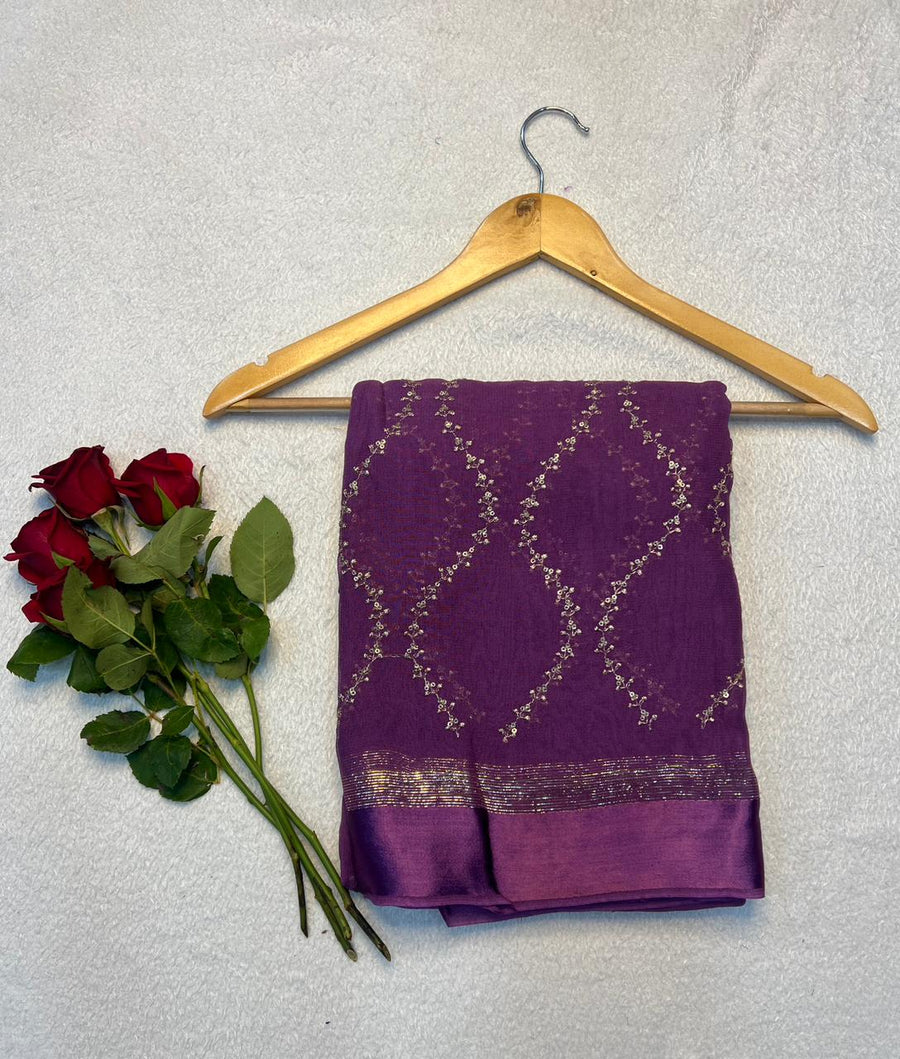 viscose georgette saree