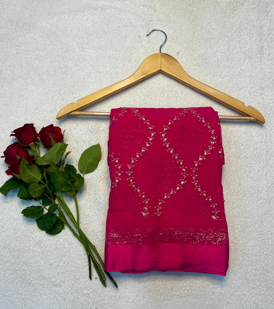 viscose georgette saree