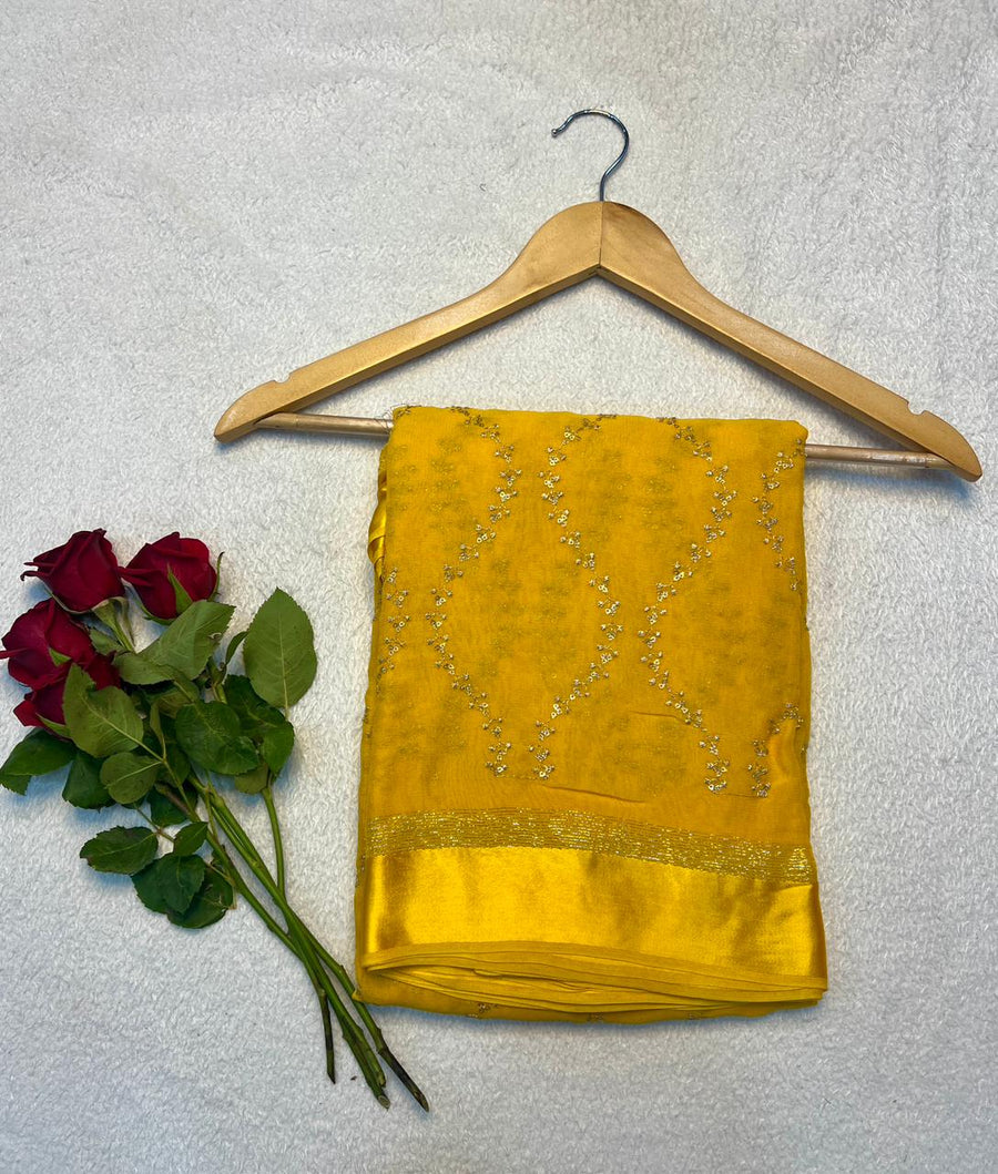 viscose georgette saree