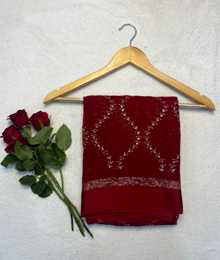 viscose georgette saree