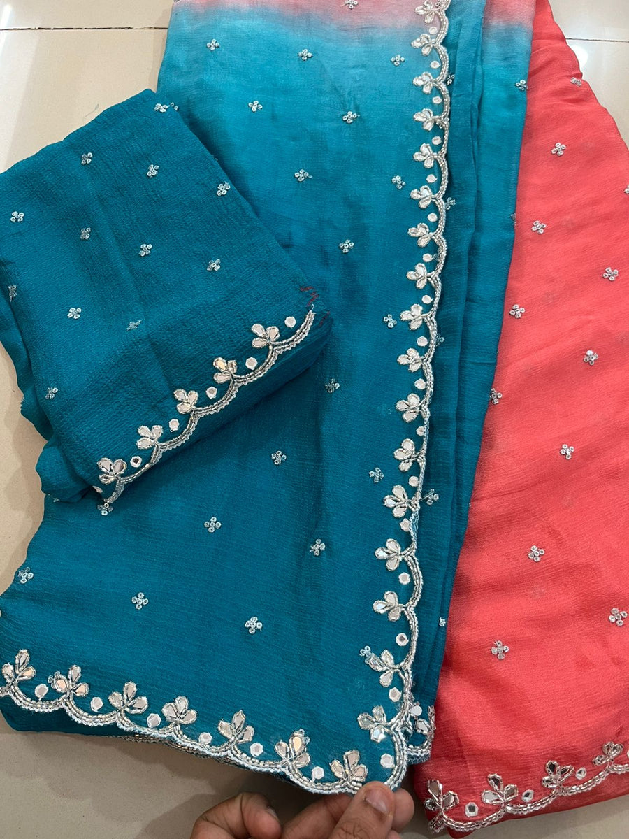 Pure Chinnon saree