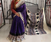 Modal Ajrakh with Bandhni Saree