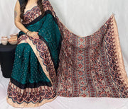 Modal Ajrakh with Bandhni Saree