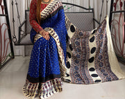 Modal Ajrakh with Bandhni Saree