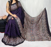 Modal Ajrakh with Bandhni Saree