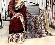 Modal Ajrakh with Bandhni Saree
