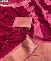 gold zari weaving saree