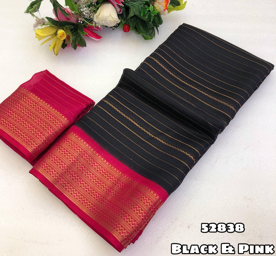 gold zari weaving saree