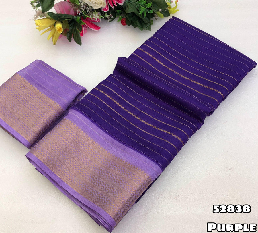 gold zari weaving saree