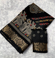 heavy marshmallow saree