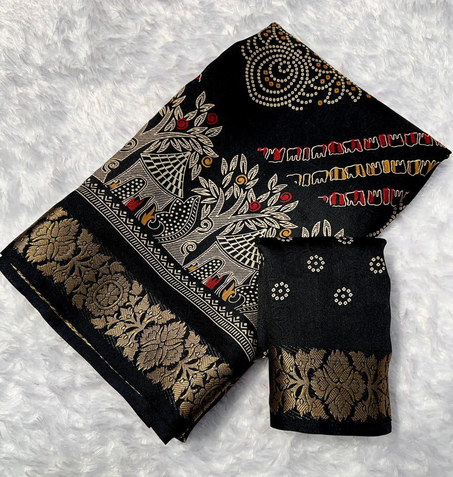 heavy marshmallow saree