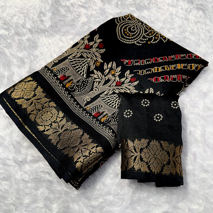 heavy marshmallow saree