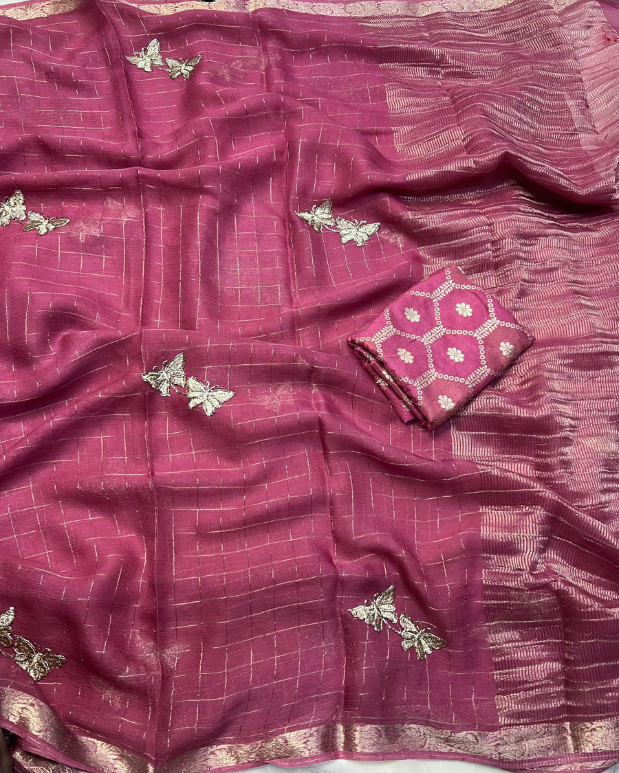 viscose Georgette saree