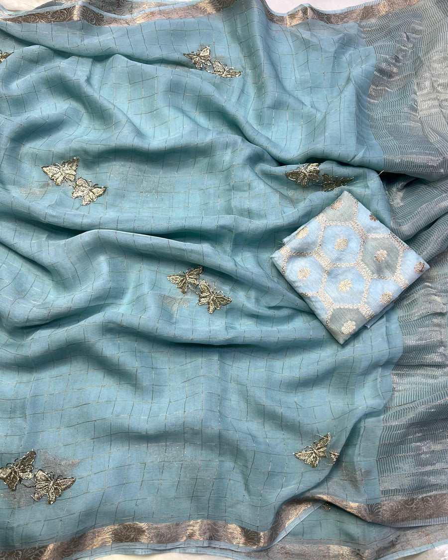 viscose Georgette saree