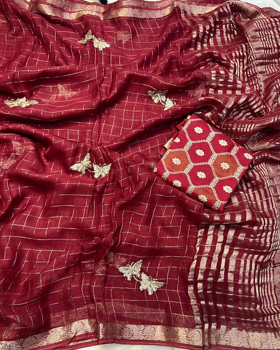 viscose Georgette saree