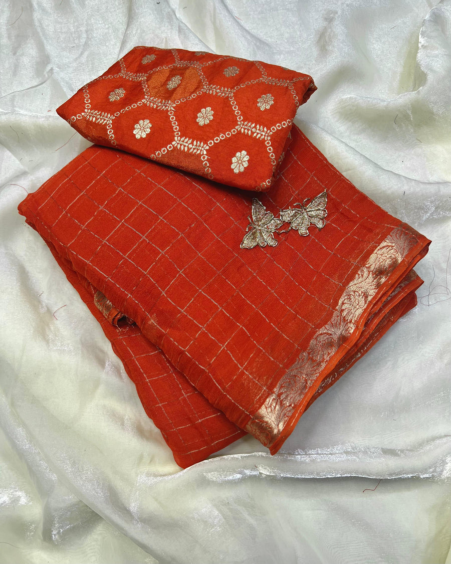 viscose Georgette saree