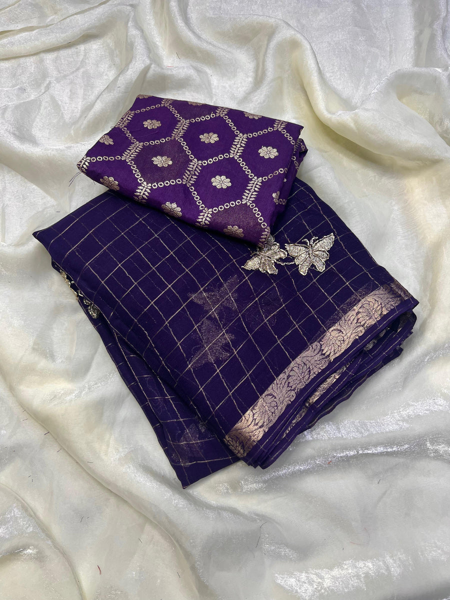 viscose Georgette saree