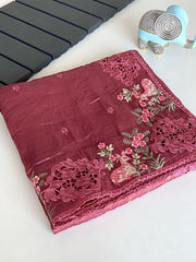 premium crush silk saree